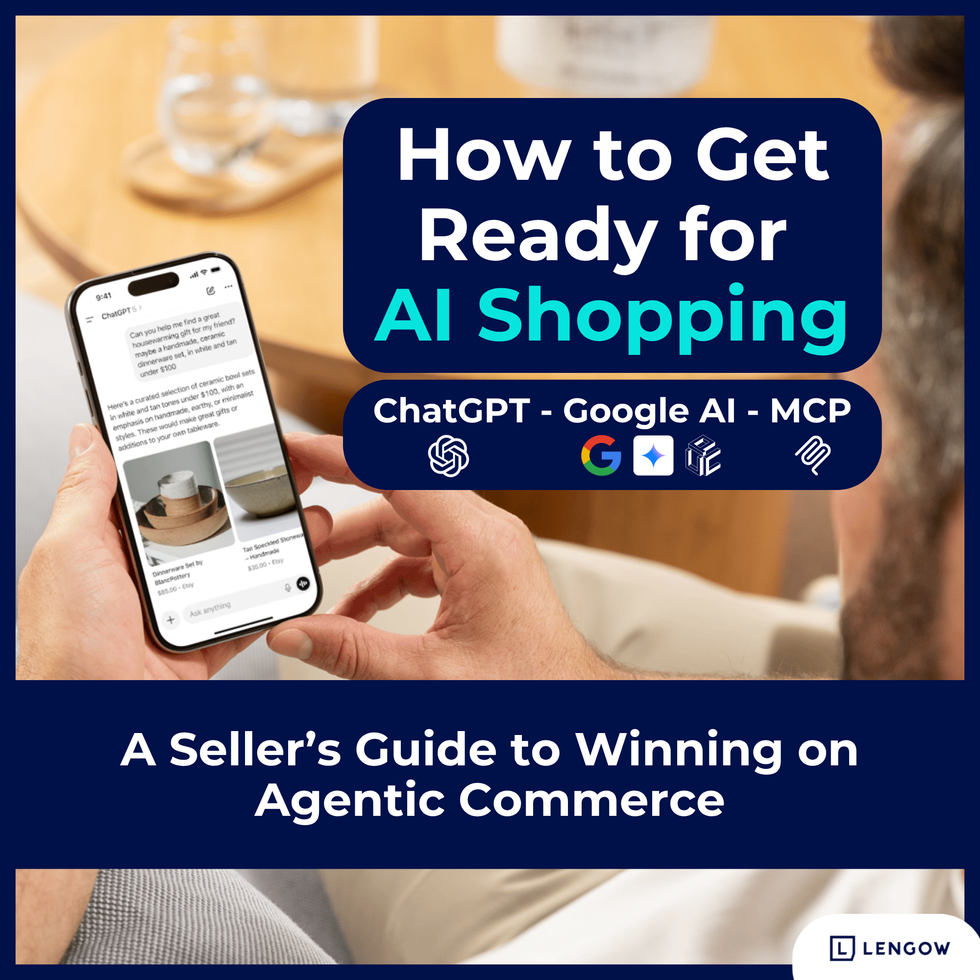 Cover of Lengow's AI Shopping guide